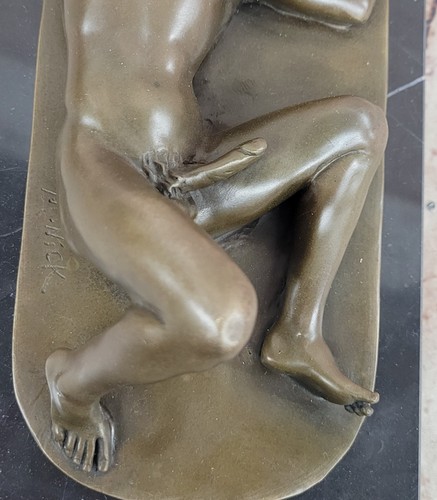 Desnudo masculino musculoso - Estatua gay de bronce - Figura sexy - Venta de obras de arte eróticas - Imagen 8 de 10