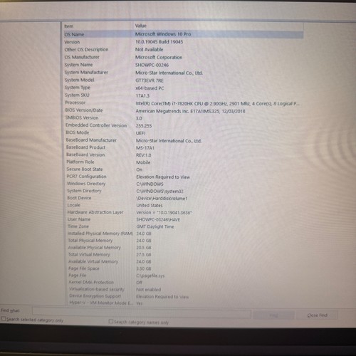 MSI GT73EVR 7RE Titan Pro Gaming Laptop 17.3" 120Hz 24GB 500GB GTX 1070 i7-7820 - Picture 17 of 22