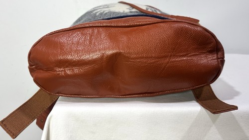 Vintage NOS Pendleton Heroic Chief Backpack Leather Wool Blanket - Picture 3 of 4