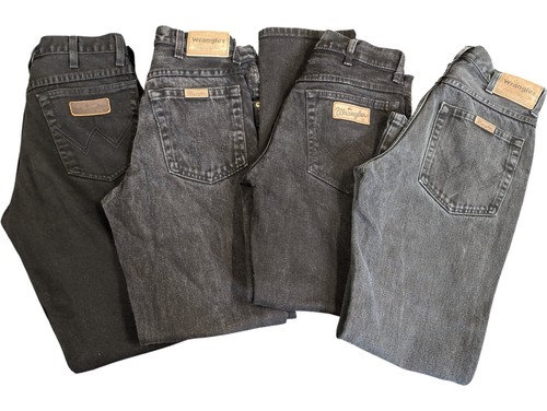 Wrangler Herren Jeans Paket Schwarz Grau Denim Straight Leg 30W (HE)