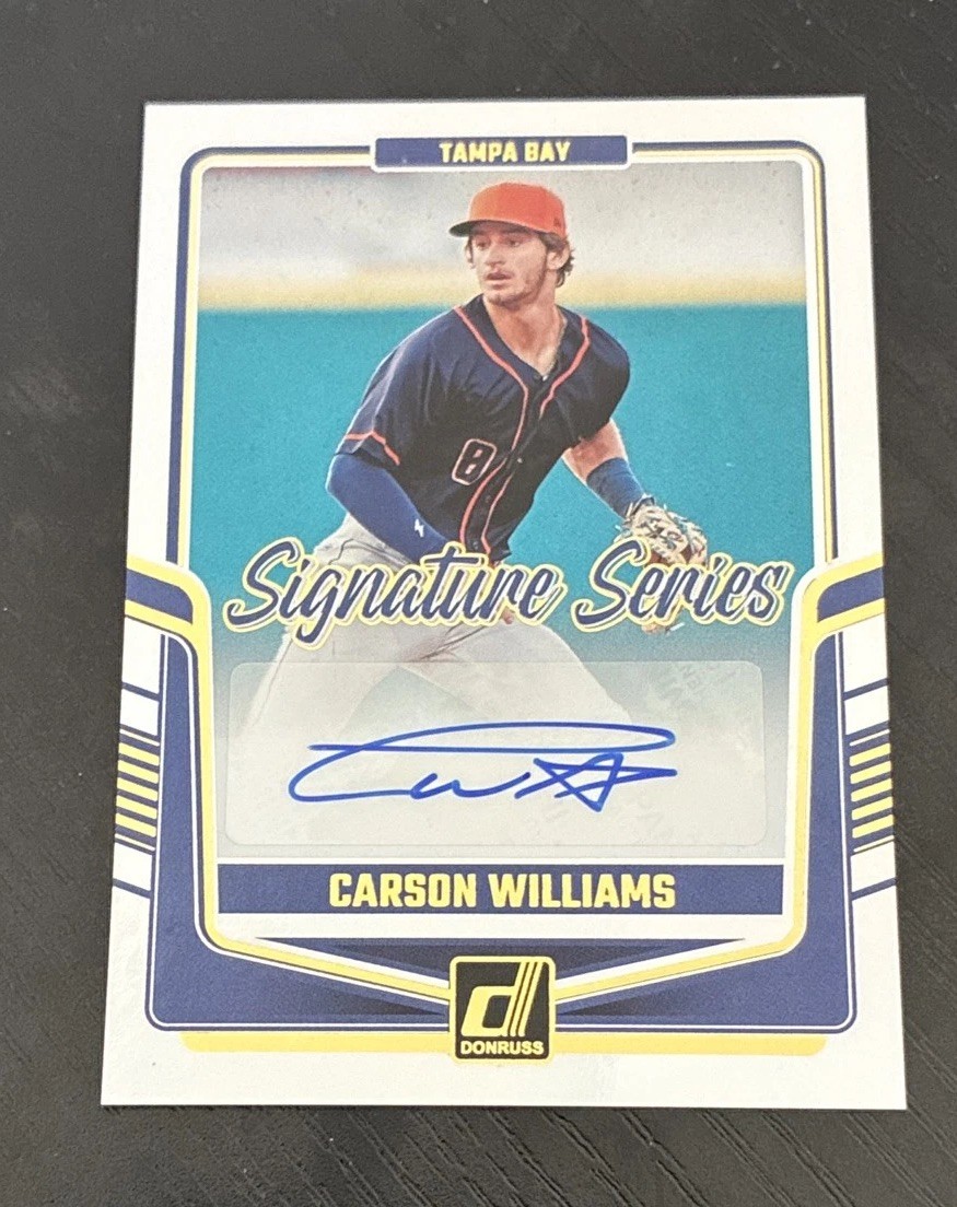 2024 Panini Donruss - Signature Series Carson Williams #SS-CW (AU, RC) Rays