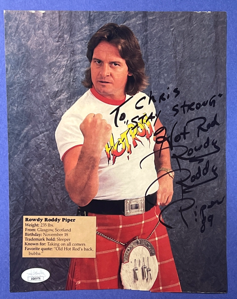 Hot Rod Rowdy Roddy Piper Signed 7.5x10 Magazine Page Photo WWE JSA COA ...