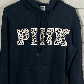 PINK Victoria’s Secret Leopard Logo Pullover Hoodie size M