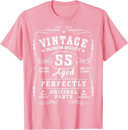 Vintage 55th Birthday Decorations Men Gag Funny 55 Birthday T-Shirt Hoodie - Picture 11 of 13