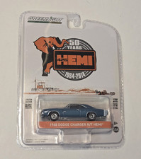 2021 Greenlight 50 Years 426 Hemi 1964-2014 1968 Dodge Charger R/T Hemi Blue