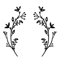 1x Autoaufkleber Aufkleber, Blumen Set, 28 cm Auto Tuning Wand Tattoo, Sticker