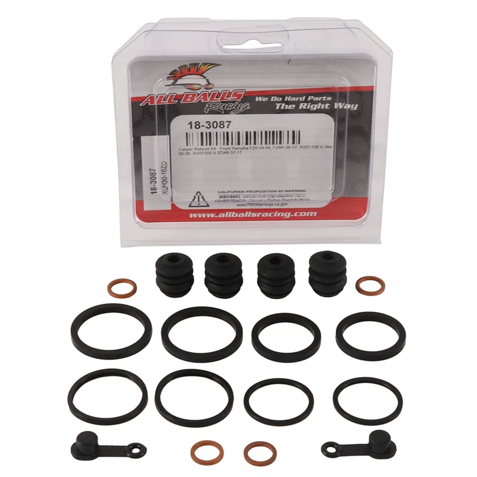 New All Balls Front Caliper Rebuild Kit 18-3087 for Yamaha FZ6R 09-17 Foto 3 de 4