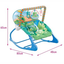 Portable Baby Bouncer Soothing Vibrating Infant Seat Baby Rocking Chair BLLK