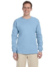 5 Pack Of Gildan G240 Adult Ultra Cotton Crewneck Long Sleeve Blank T-Shirt