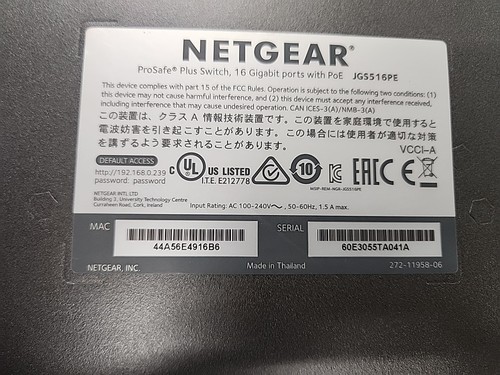 Netgear Plus 16 Port Switch JGS516PE - Picture 9 of 9