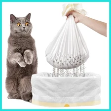 Sifting Litter Box Liners 14 Count,Drawstring Jumbo Cat Litter Bags Fits All ...