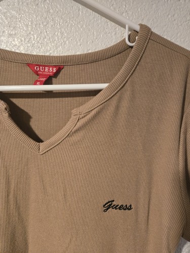 Guess Womens Tank Top Shirt Brown Size Xl Excellent Condition - Picture 2 of 3