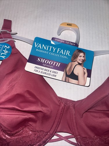 Vanity Fair Radiant Underwire Bra Full Coverage Smoothing Women's Size 40C - Picture 3 of 5