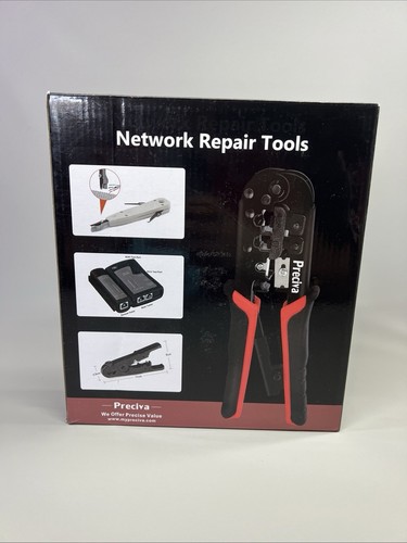RJ45 Crimpatrice Tool Kit RJ11 CAT5 CAT6 Crimpatrice Rete LAN Cavo Tester Riparazione - Foto 7 di 17