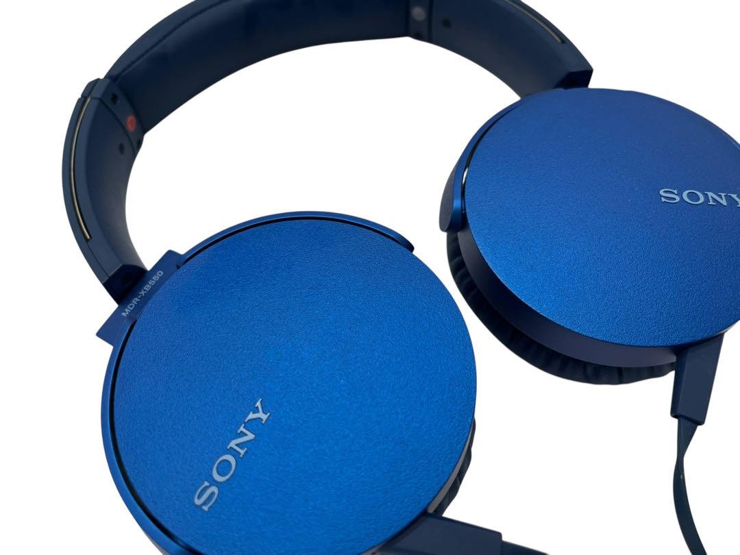 SONY MDR-XB550AP EXTRA BASS Blue Wired Headphones [EXC] limited