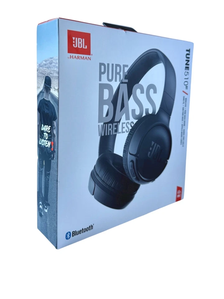 Беспроводные Bluetooth-наушники JBL Tune 510BT Pure Bass черные новые - Изображение 2 из 4