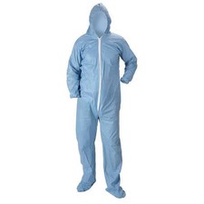 Lakeland 07414-3Xb Flame-Resistant Hooded Coverall, 3Xl, Blue, Pyrolon(R) Plus 2