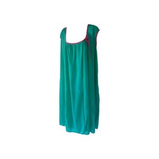 ONLY NECESSITIES ABOVE ANKLE GREEN PINK NIGHTGOWN SLEEVELESS SZ 6X GIFT 80" BUST