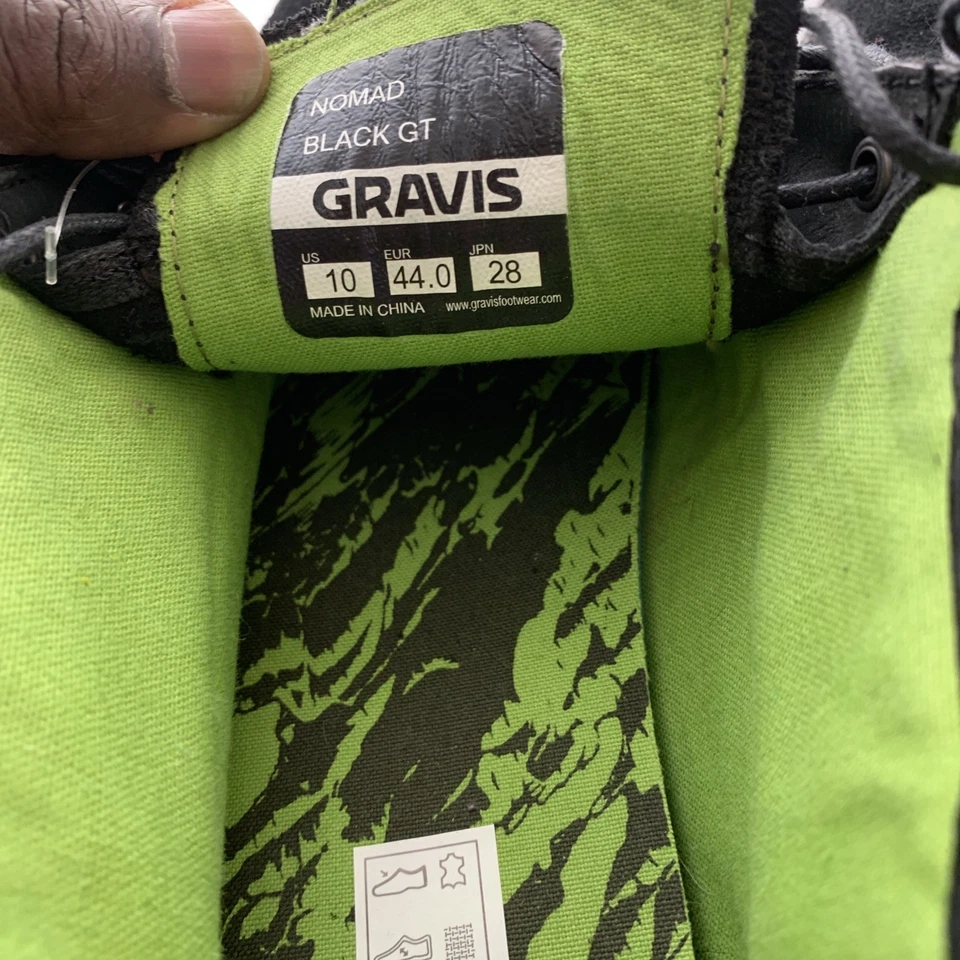 Gravis Slymz Wax shoes Size 10 Nomad Black GT - Image 4 of 4