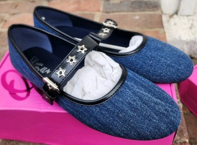 Olivia Miller Women's Element Maryjane Flats, Slip On Shoes, STARS, Denim, 11