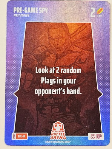 BO JACKSON BATTLE ARENA BONUS PLAY: PRE GAME SPY SP FOIL #BPL-18 NM 2025
