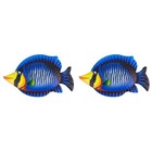  2 Pack Fish Ornaments for Home Garden Wall Decor Ocean Animal Art