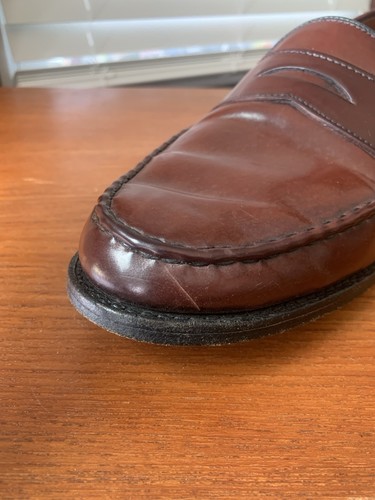 ALLEN EDMONDS 11E #8 SHELL CORDOVAN PATRIOT PENNY LOAFERS SHOES 11 E - Picture 13 of 22