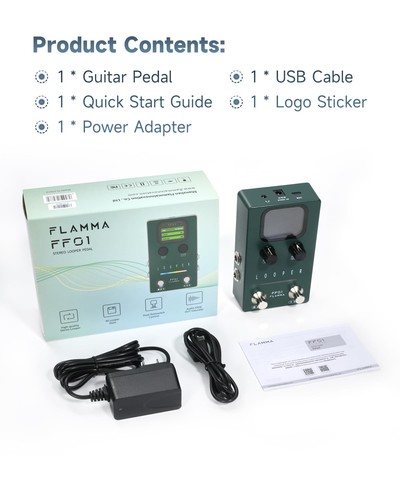 Looper Guitar Pedal, FF01 Looper Pedal with 40 Slots 160 Mins Looping Time, S... - Picture 8 of 9