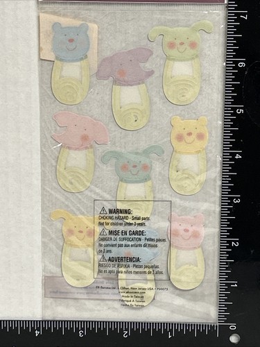 Bebé Niño Niña Gemelos Seguridad Pañales Alfileres Vitela Animales Relleno Pegatinas - Imagen 3 de 4