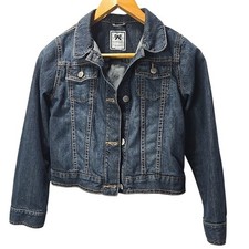 Gymboree Denim Jacket Kids Size L 10-12 Dark Wash Blue Classic Trucker Core