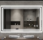 48x28''LED Bathroom Mirror Stepless Brightness Anti-Fog Smart Mirror