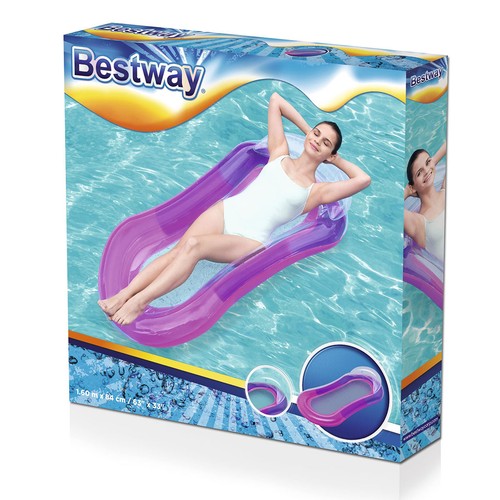 Bestway 43103 Luftmatratze Aqua Lounge 160 x 84cm pink Wasserhängematte Netz  - Bild 2 von 5