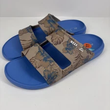 Reef Oasis Double Up Men’s US 11 Blue Nomad Floral Water-Friendly Beach Sandals