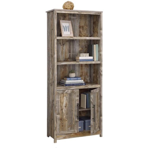 SAUDER Granite Trace 29.291 in. Wide Rustic Cedar 5-Shelf Standard Bookcase with - Picture 2 of 12