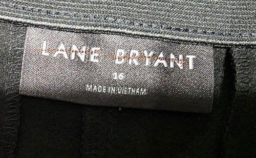 NWT - Women's Lane Bryant Jeans Faux Leather Black Pants  Size 16 - Picture 3 of 6