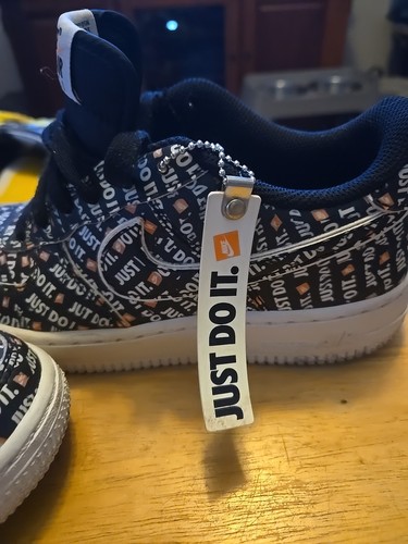 Nike Air Force 1 Low Size 5youth Just Do It All Over Print Shoes A03977 001 - Picture 2 of 9