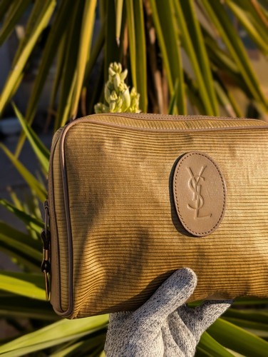 Vintage YSL Yves Saint Laurent Stripped Clutch Bag - Picture 8 of 16