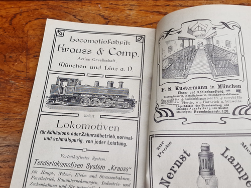Antiguo folleto Múnich tren local viaje en tren a las Tierras Altas de Baviera alrededor de 1900 - Imagen 5 de 18