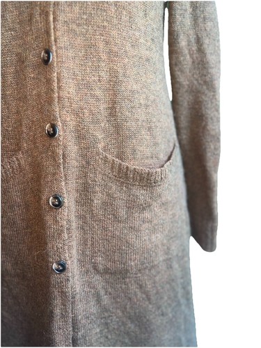 Peruvian Connection Brown Baby Alpaca Button Up Pockets Cardigan, Womens Sz XS - Picture 5 of 21