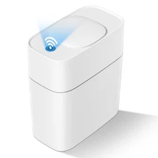 Automatic Motion Sensor Bathroom Trash Can with Lid, 3 Gal Touchless Trash Ca...