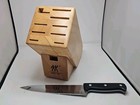 Vintage J.A. Henckels 10 Slot Knife Block + 1 Eversharp chef Knive Japan  922