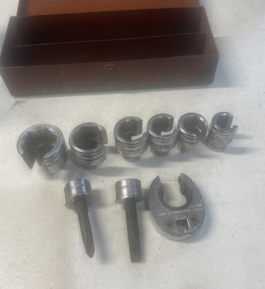 Proto Vintage TAC 500 Split Socket Ratcheting Flare Nut 9 Piece Set USA ...