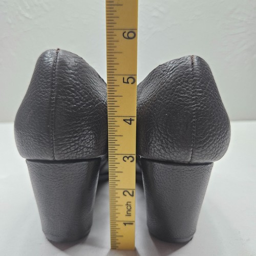 Botas de cuña gruesas Kork Ease 8,5 cuero marrón oscuro cómodos zapatos occidentales botines - Imagen 4 de 10