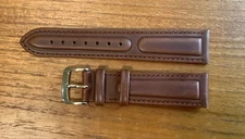 New Old Stock Speidel Brown Oil Tan  Leather Men’s Watchband 20mm Ends Boxed