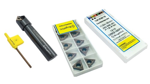 Herramienta de bisel indexable 45° 120 mm con 10 insertos de carburo de repuesto - Imagen 17 de 45