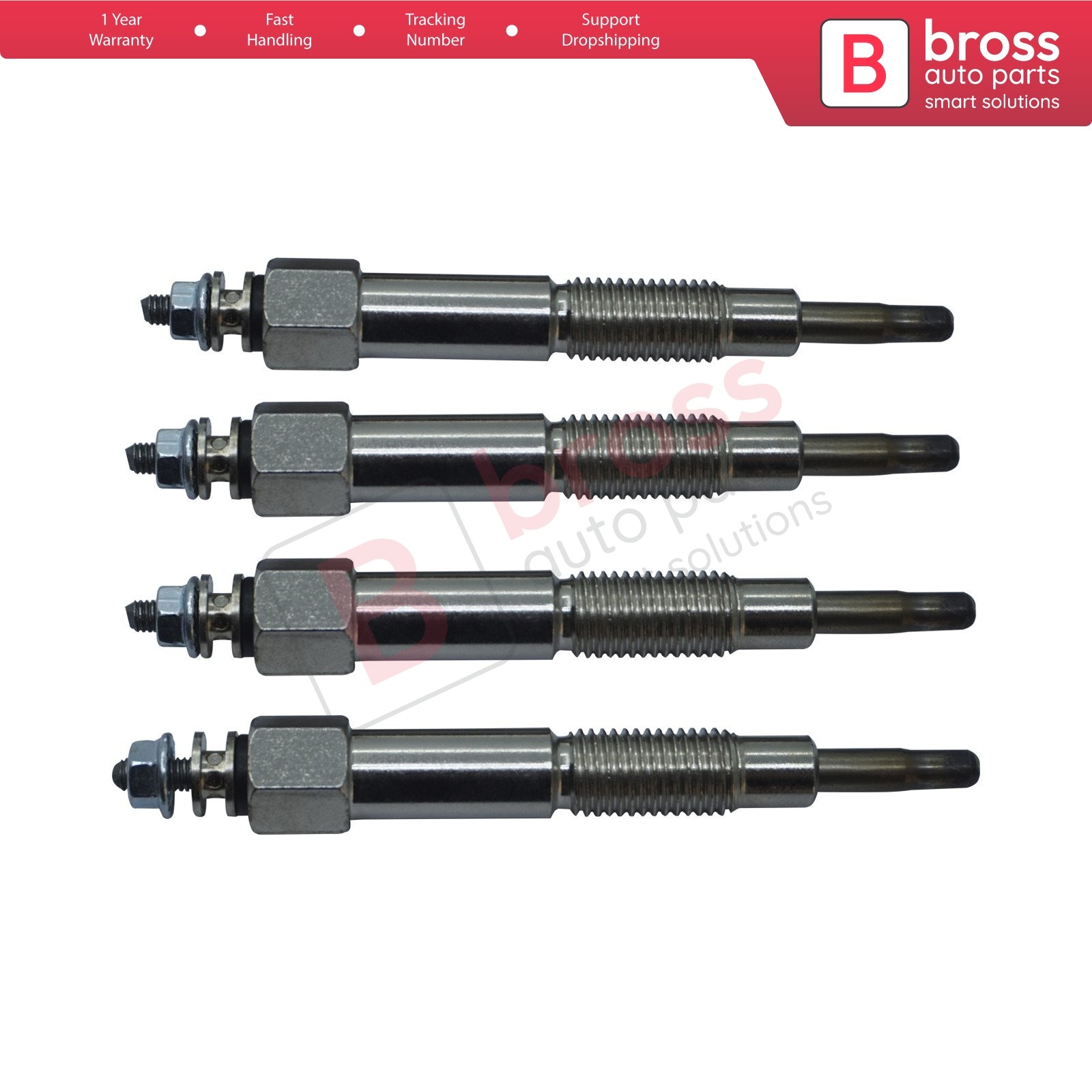 4 Pieces Heater Glow Plug 11 Volt 11065 57J00, GN102, 0100226513 for Nissan