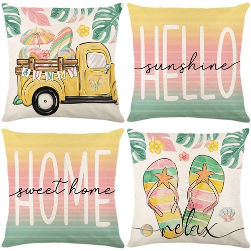 Couch and Patio Ready Green Decorative Throw Pillows Covering Set of Four - Picture 14 of 23