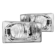 For Ford Excursion 00-04 Anzo Driver & Passenger Side Chrome Euro Headlights