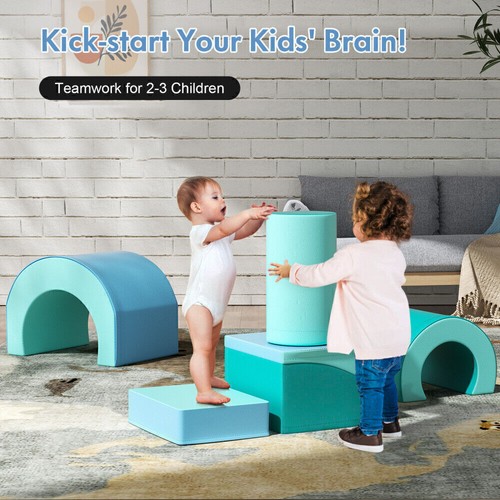 Climb and Crawl Playset Soft Lightweight Foam Play Set Climbing Blocks 5Pcs Kids - Picture 11 of 11