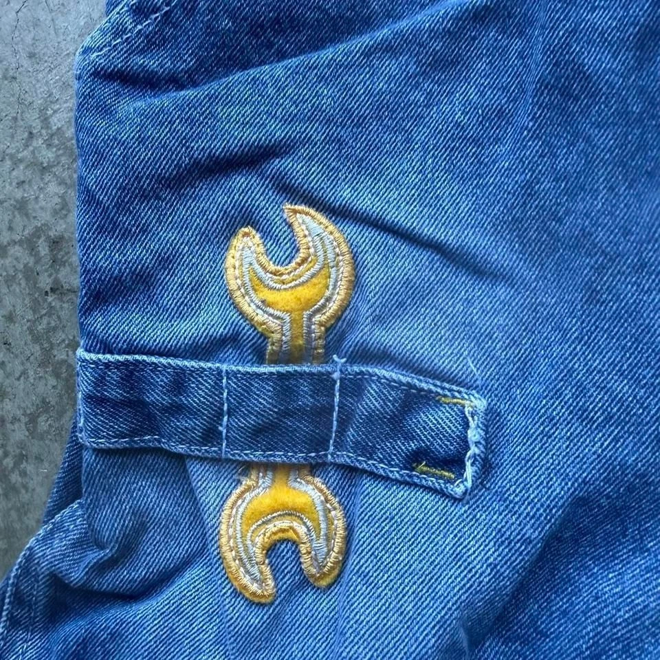 Mono vaquero azul vintage años 90 Bob the Builder niños dibujos animados PBS raro Foto 4 de 4